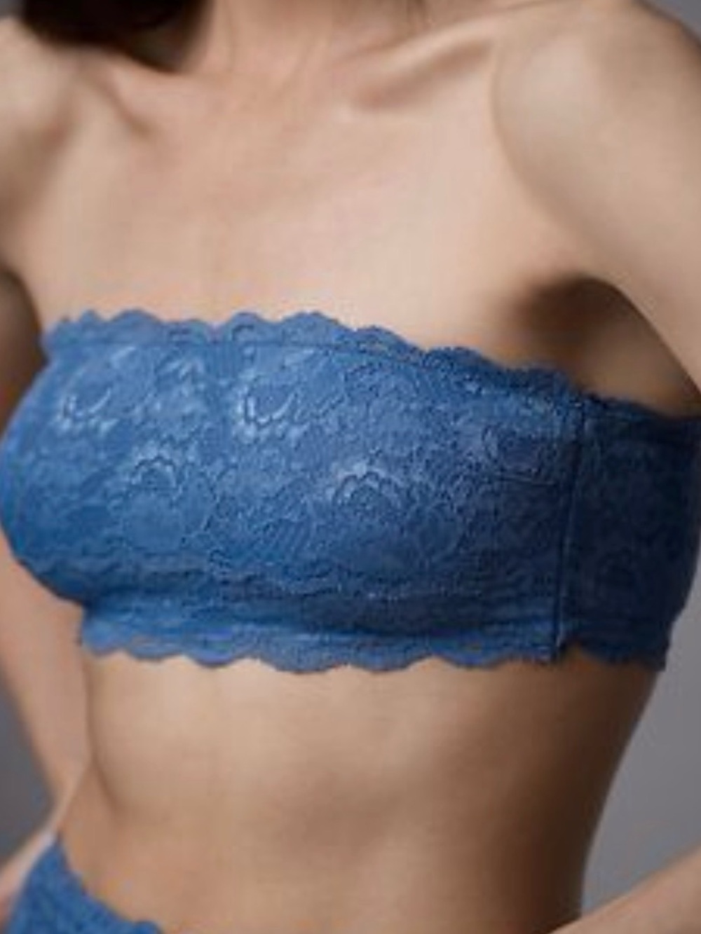 Cosabella Blue Lace Bandeau Bralette never say never flirtie Luzerne S NWT Bra
